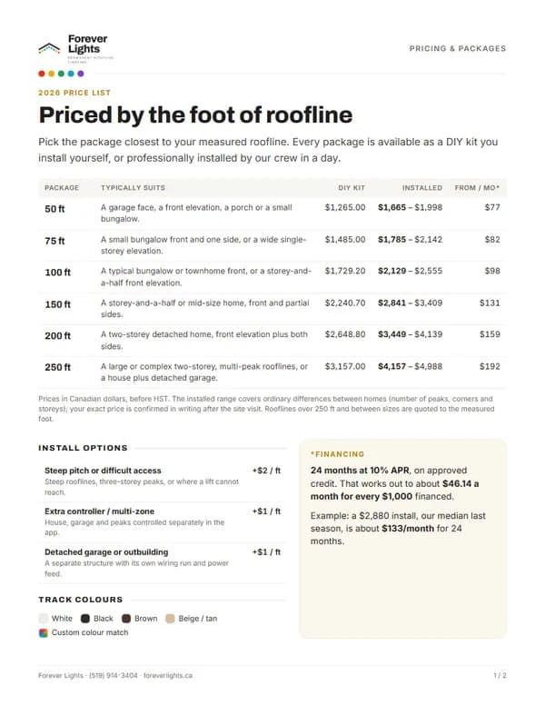Cover of Pricing & Packages