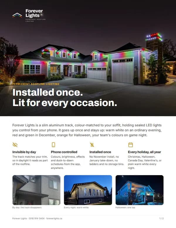 Cover of The Forever Lights Brochure